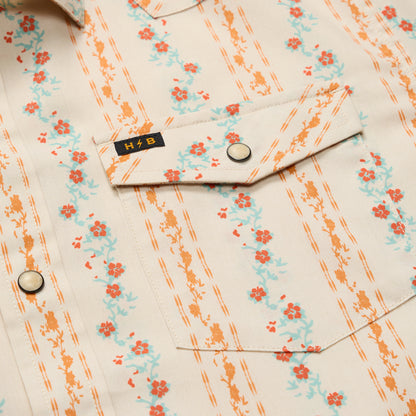 H Bar B Snapshirt - Hibiscus Ribbons