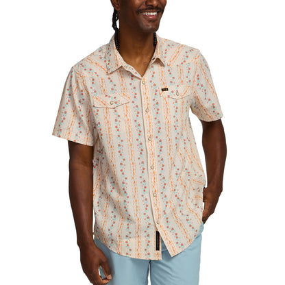 H Bar B Snapshirt - Hibiscus Ribbons