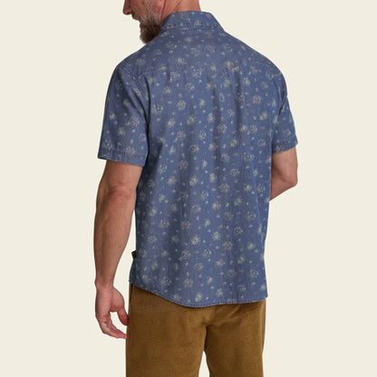 H Bar B Snapshirt - Bouquets - Washed Indigo