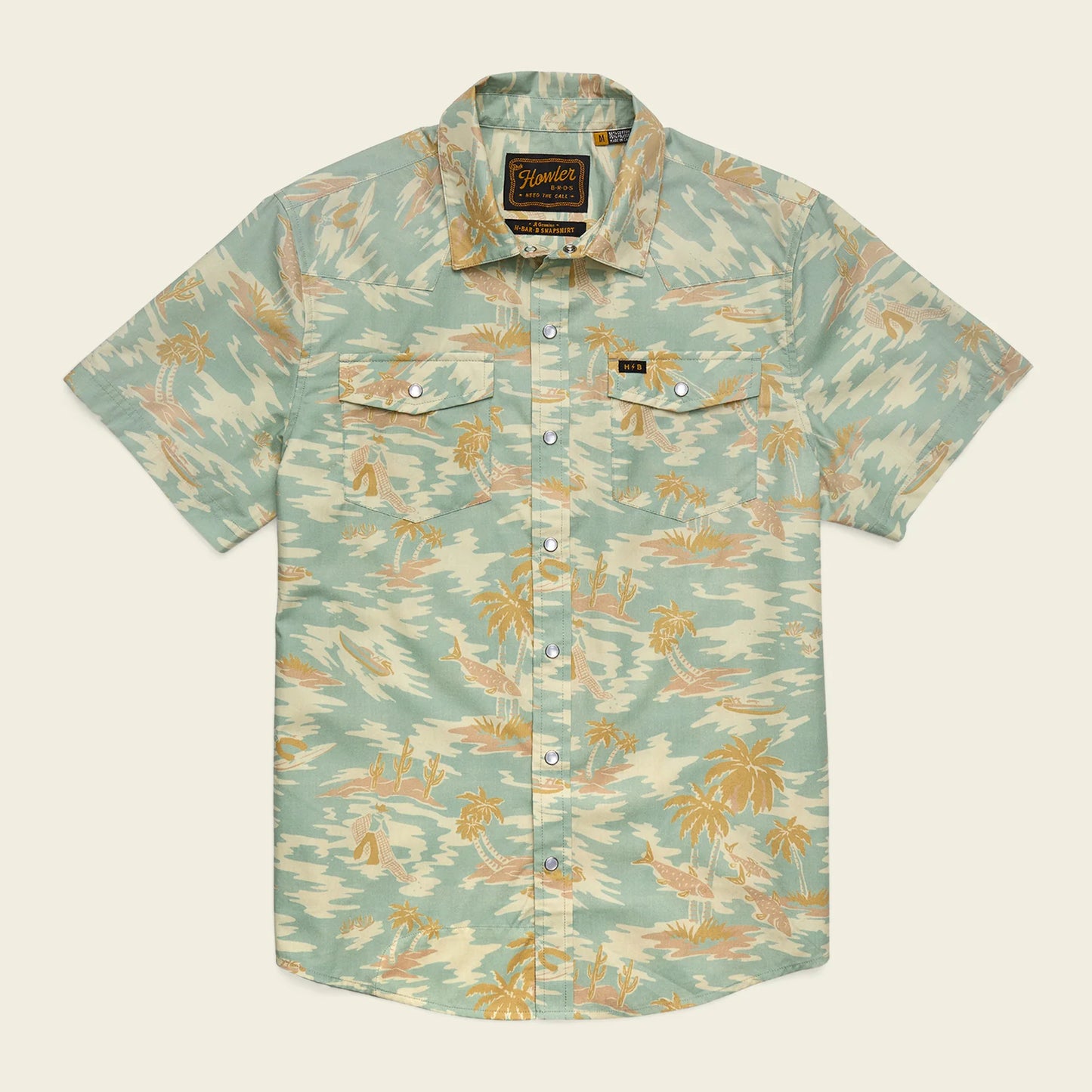 H Bar B Snapshirt - Dreamland - Seafoam