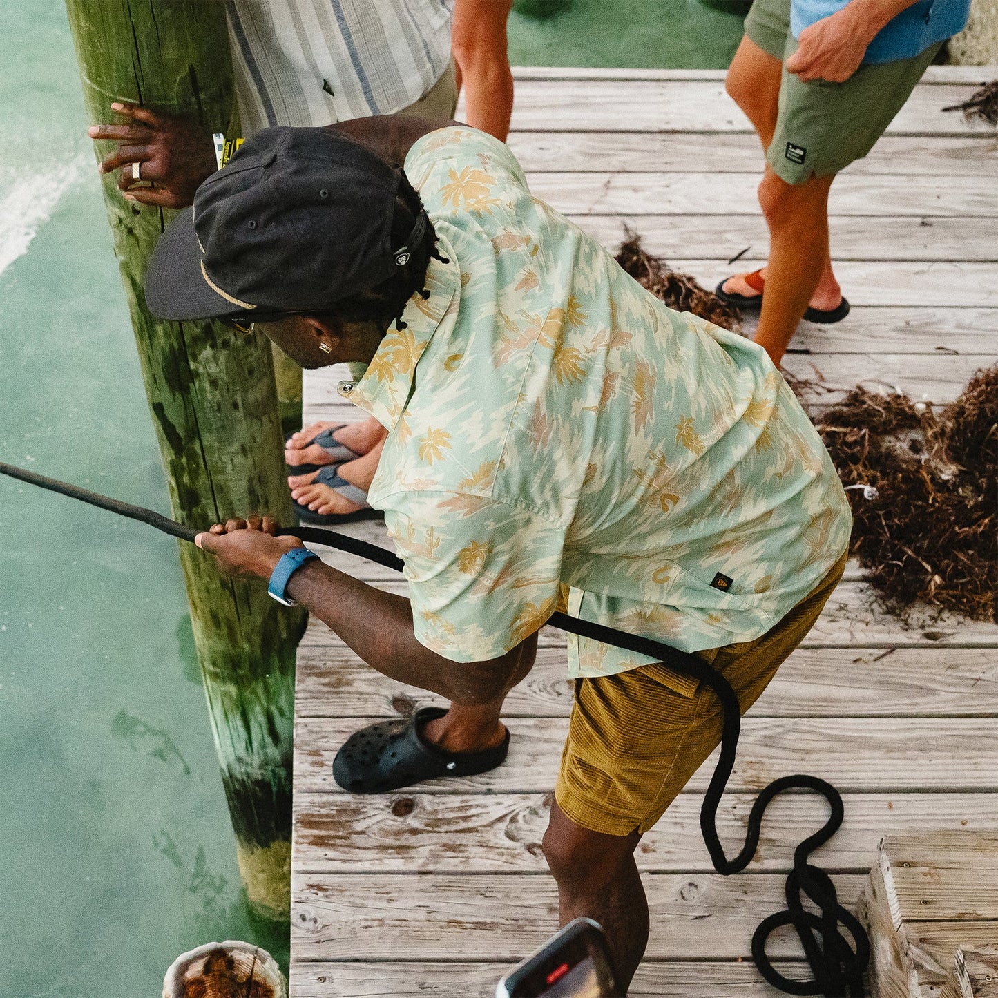 H Bar B Snapshirt - Dreamland - Seafoam