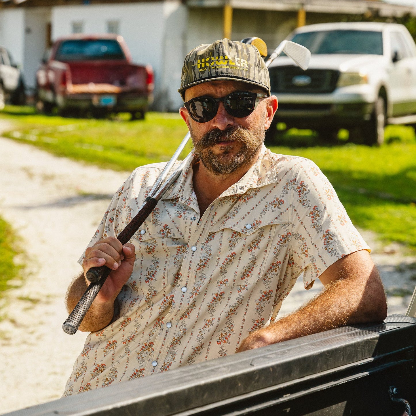 Open Country Tech Shirt - Grampa's Curtains - Natural