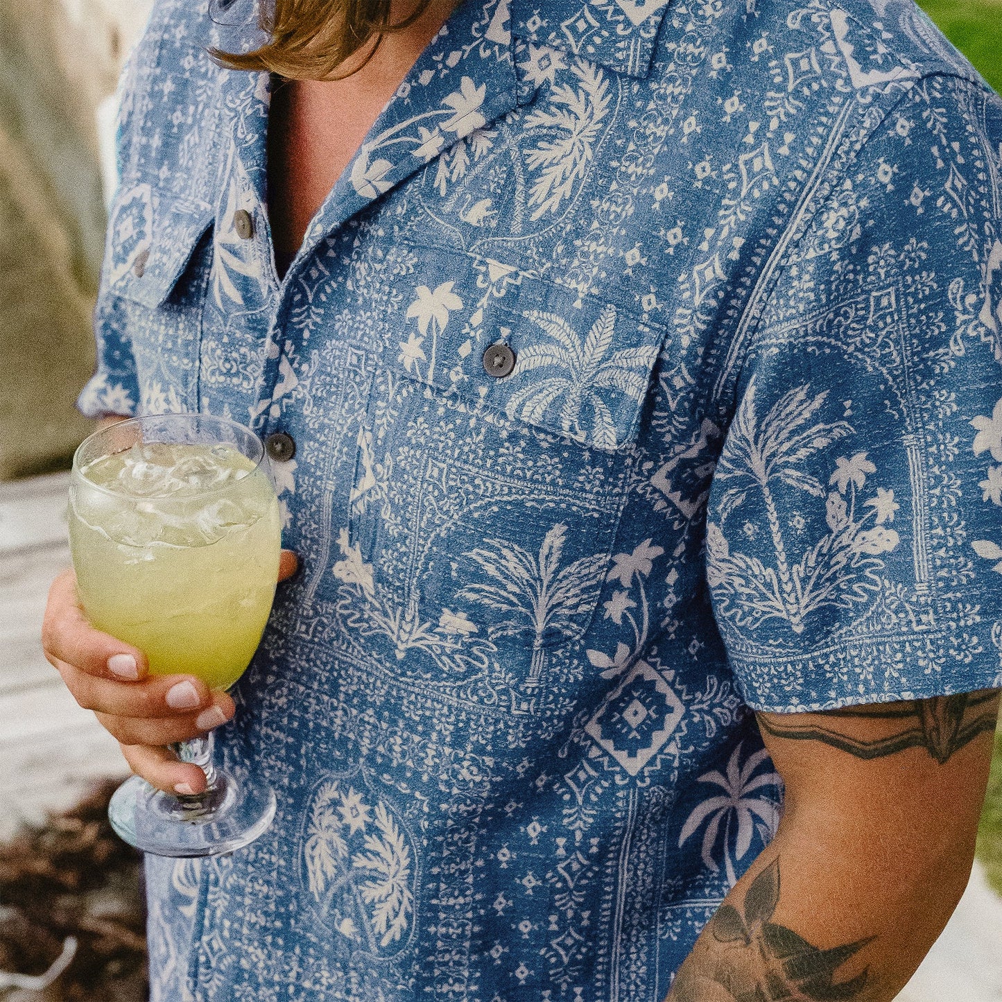 Shores Club Shirt - Palmetto Prophecy - Storm Blue