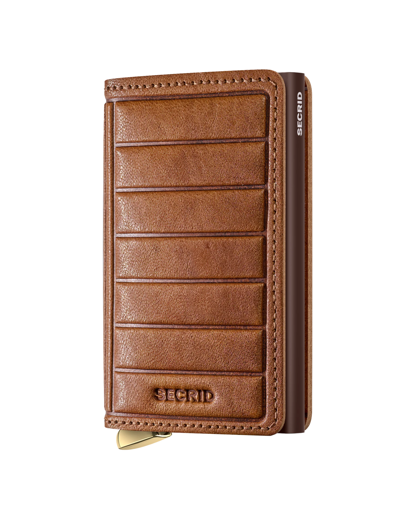 Premium Slimwallet Emboss Lines Cognac +