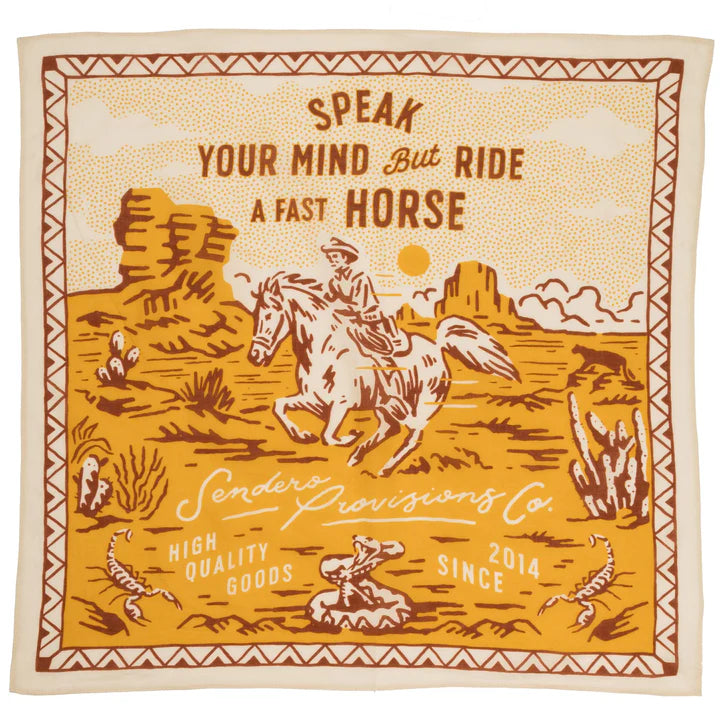 Fast Horse Bandana - Yellow