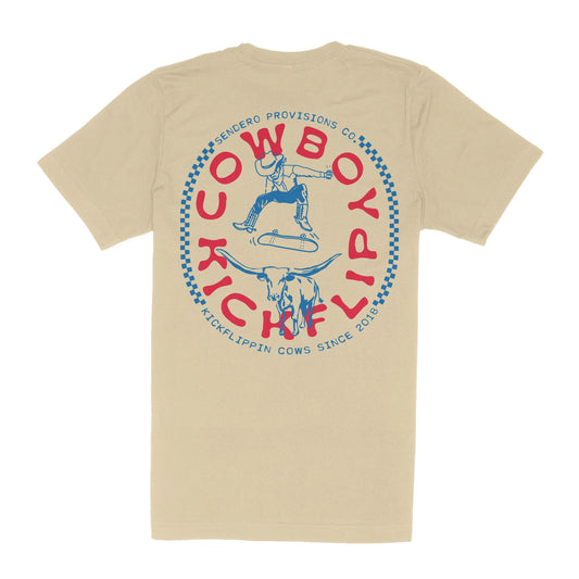 Cowboy Kickflip Tee - Cream