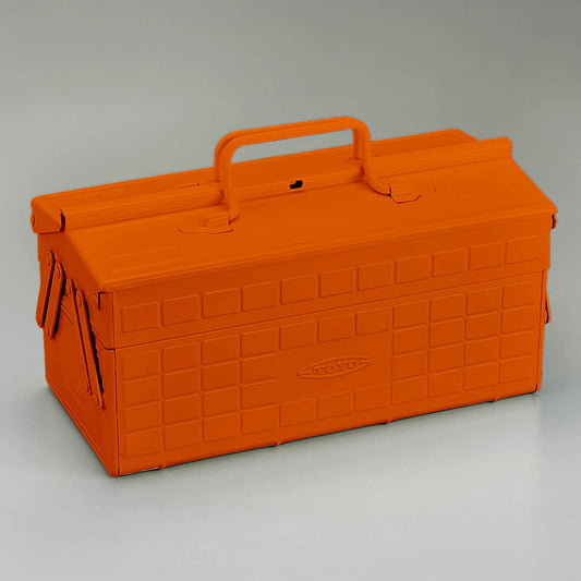 Steel Toolbox w/ Cantilever Lid - Orange