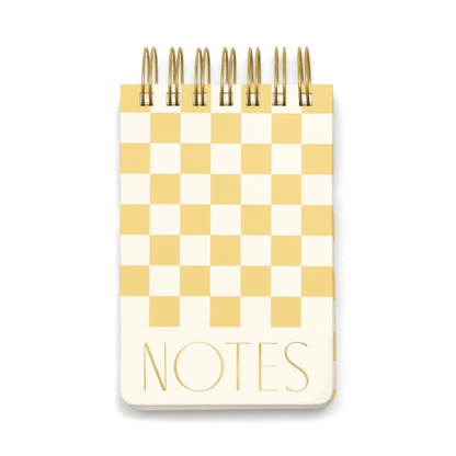 Twin Wire Chunky Notepad - Checks