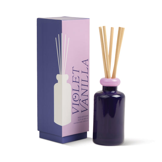 Stacked 3.2fl oz./94ml Glass Diffuser Puple and Lavendar - Violet Vanilla
