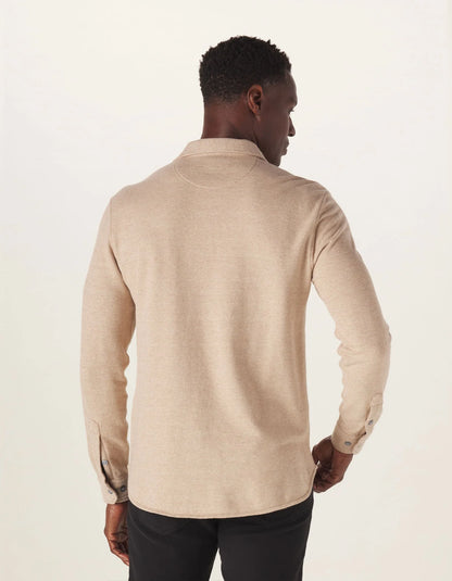 Textured Knit Shirt - Tan