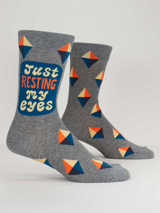 Just Resting My Eyes M-Crew Socks