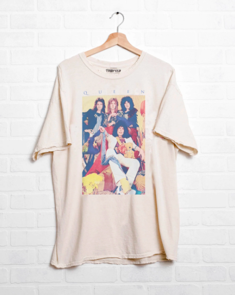Queen Lounge Thrifted Tee - Off White
