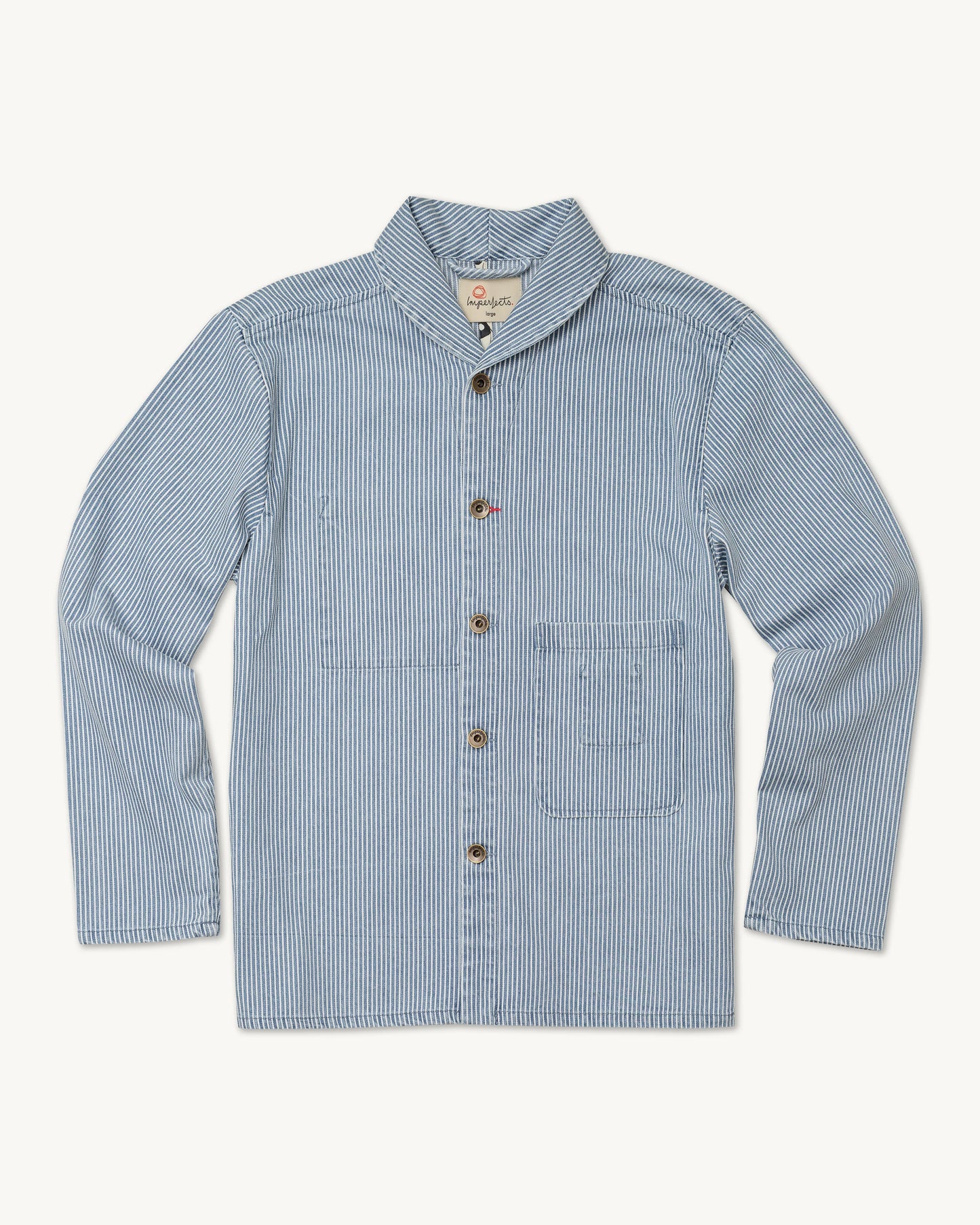 Shepherds Shirt in Indigo Hickory Stripe
