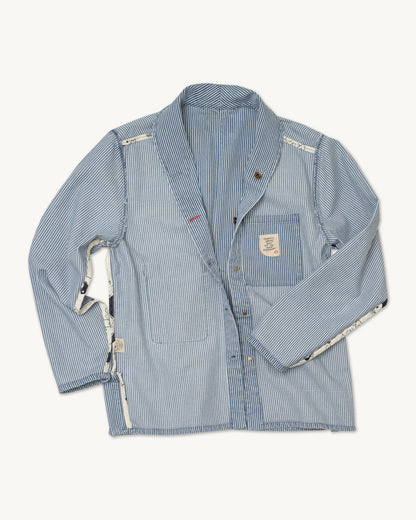 Shepherds Shirt in Indigo Hickory Stripe