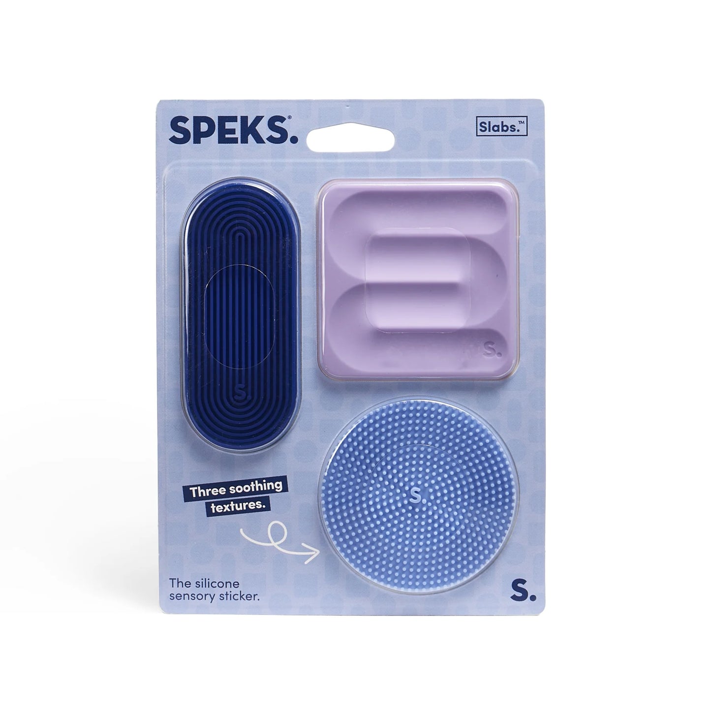 Slabs Silicone Sensory Sticker 3 Pack - Blue