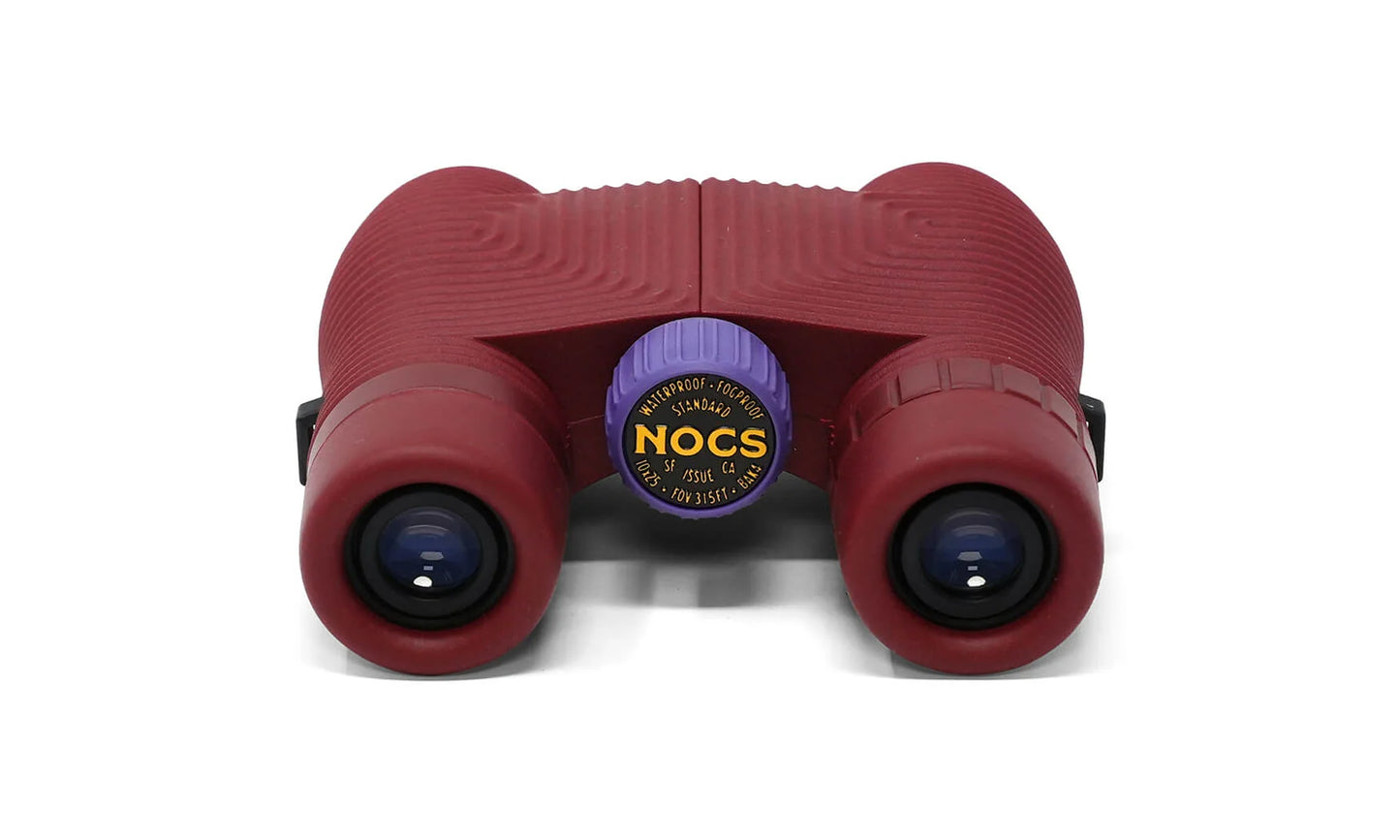 Standard Issue 10x25 Waterproof Binoculars - Sarcodes Red