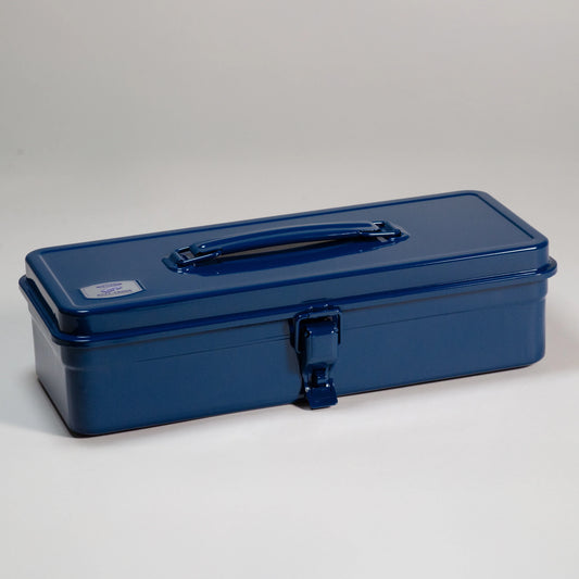 Steel Toolbox w Top Handle & Flat Lid - Indigo