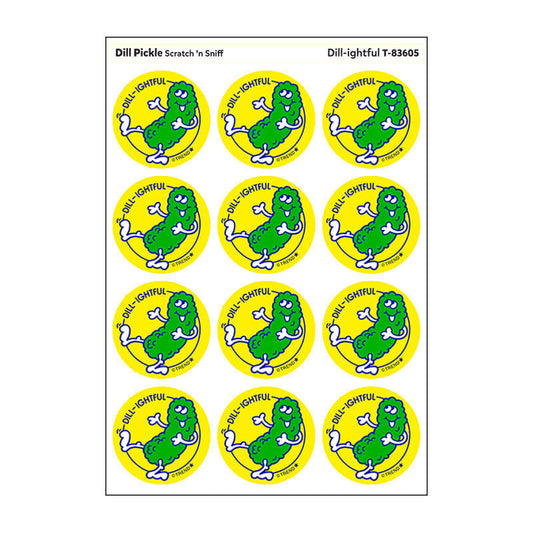 Dill-lightful Dill Pickle scent Retro Scratch 'n Sniff Stinky Stickers