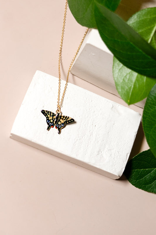Tiny Flutter Yellow Necklace