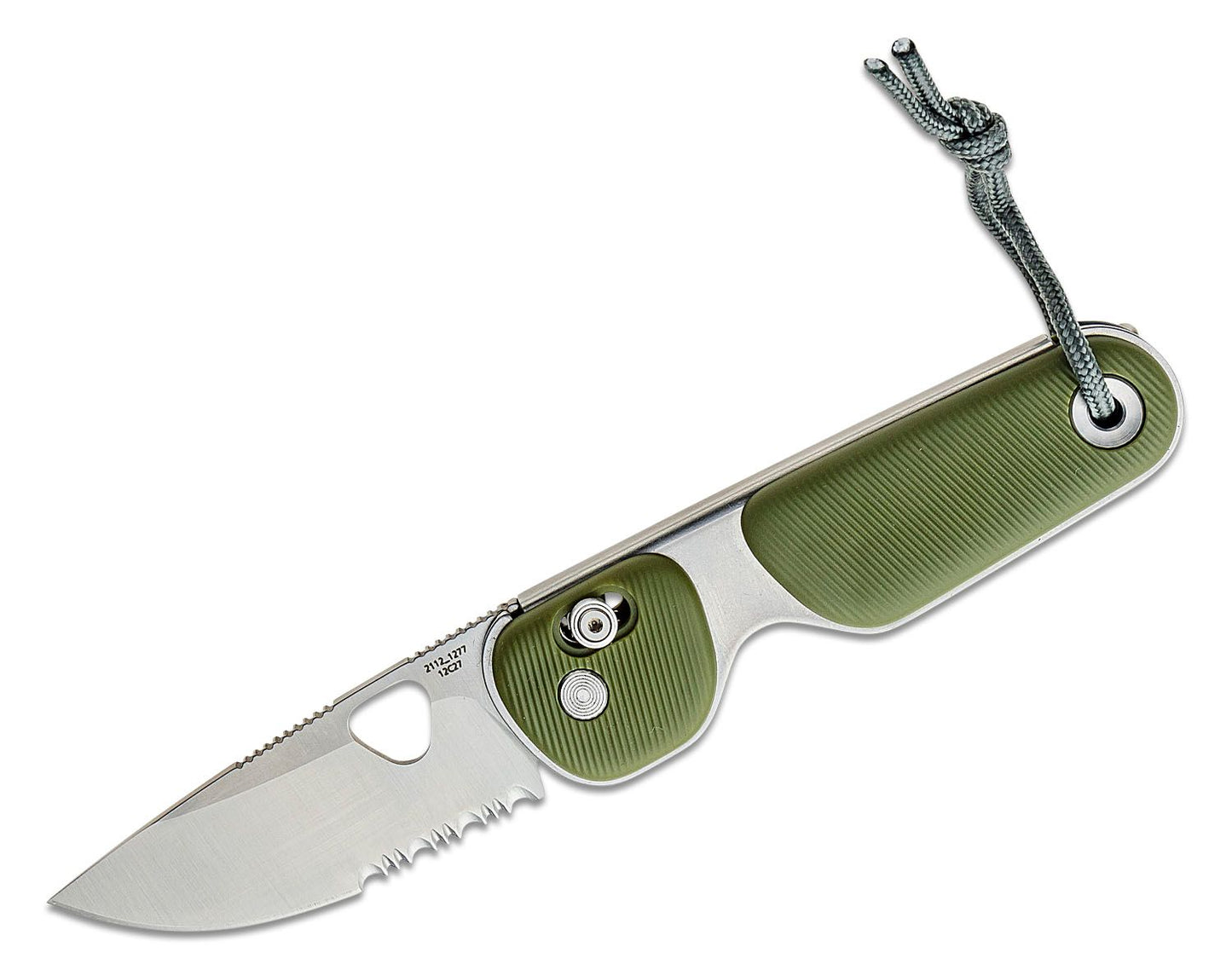 The Redstone - OD Green + Stainless / Serrated