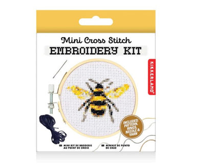 Bee Mini Cross Stitch Embroidery Kit