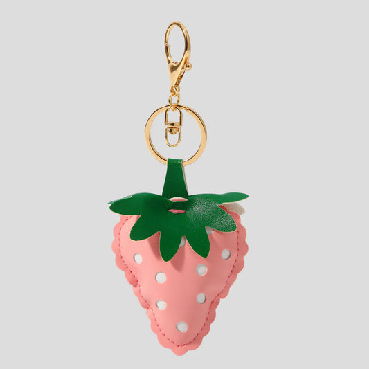 Strawberry Bag Charm - Pink