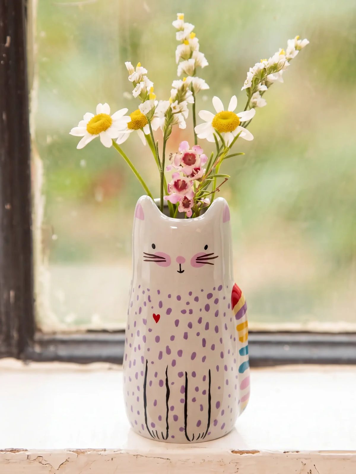 Cutest Little Bud Vase - Grey Cat
