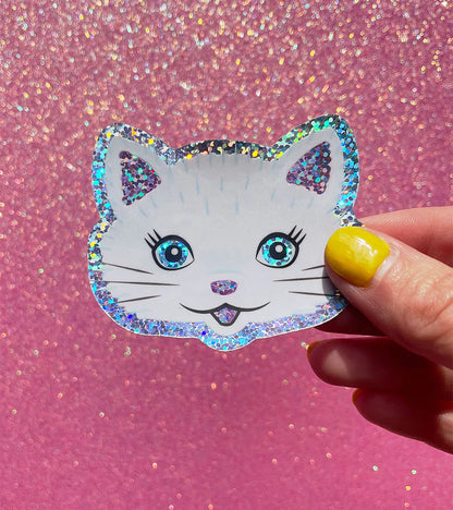 Glitter Cat Sticker