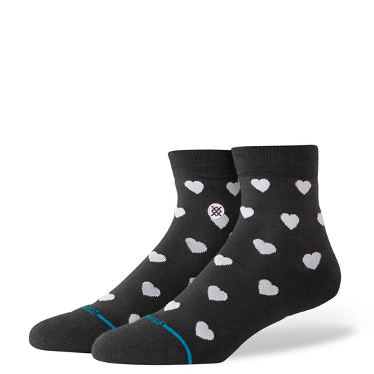 Hearts Lowrider Socks - Charcoal - MD