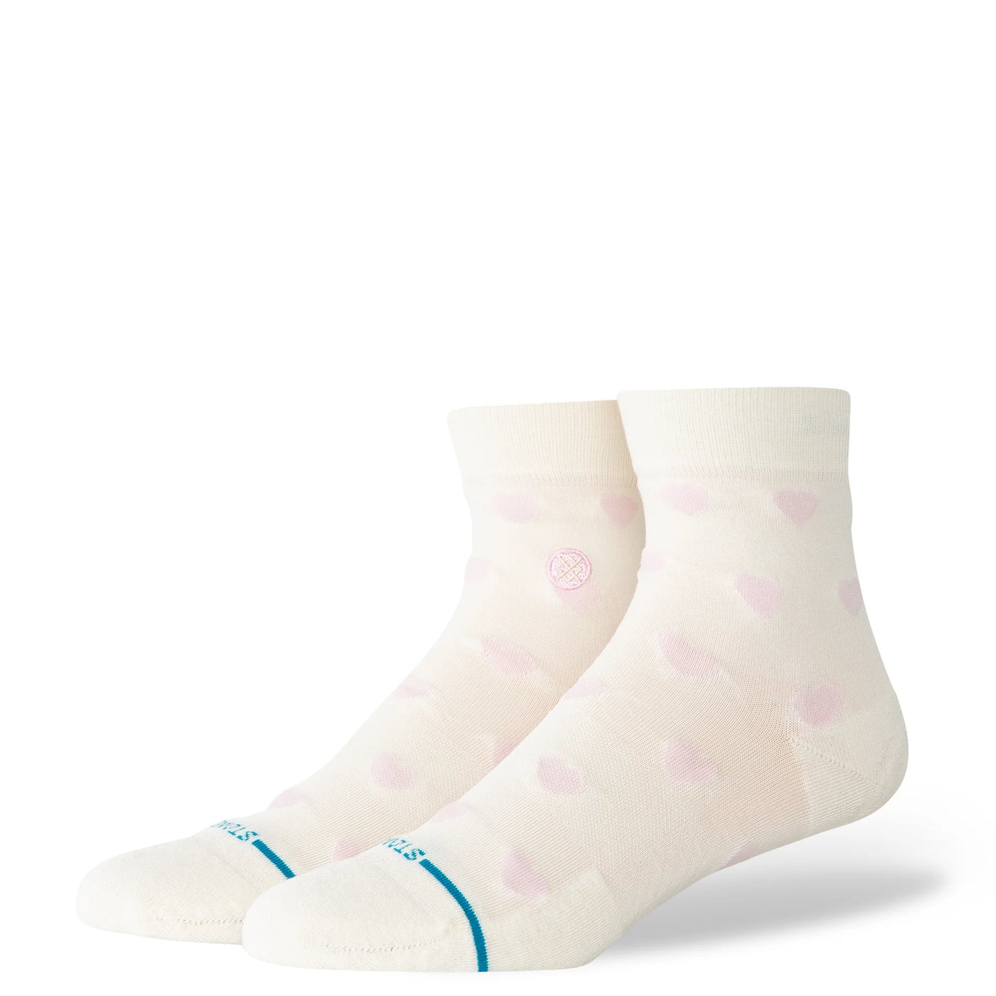 Hearts Lowrider Socks - Ivory - MD