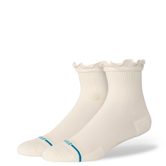 Ruffle Icon Quarter Socks - Ivory