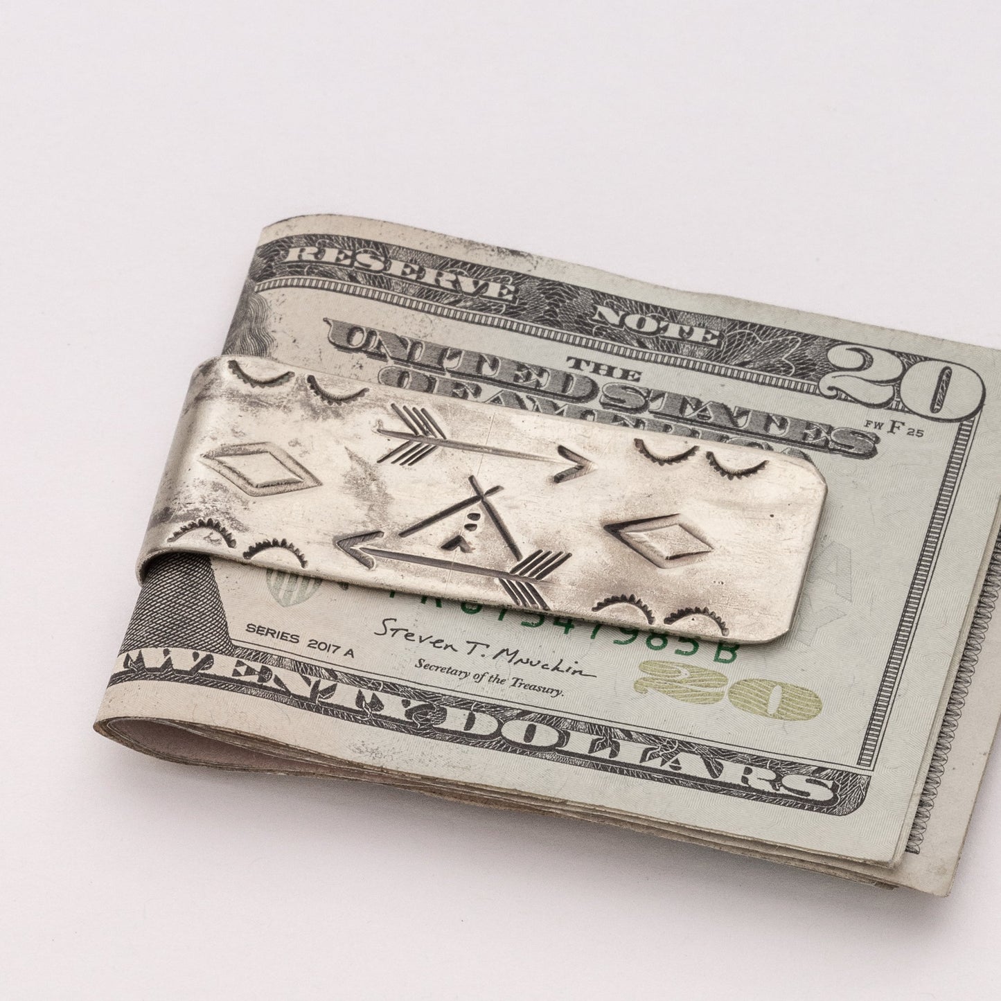 Stamped Money Clip - Tee Pee