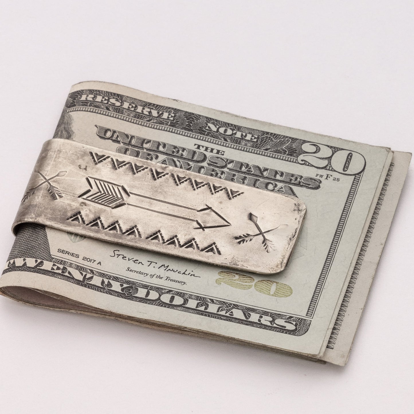 Stamped Money Clip - Arrow