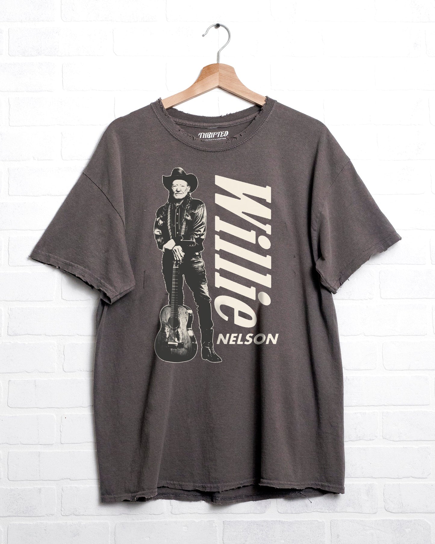 Willie Nelson Stand Tee - Charcoal