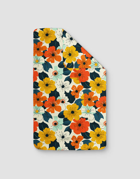 Warm Flowers Tea Towel