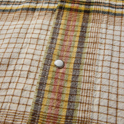 Whippersnapper S/S Shirt White Wash Grid Plaid