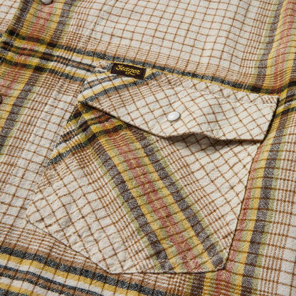Whippersnapper S/S Shirt White Wash Grid Plaid