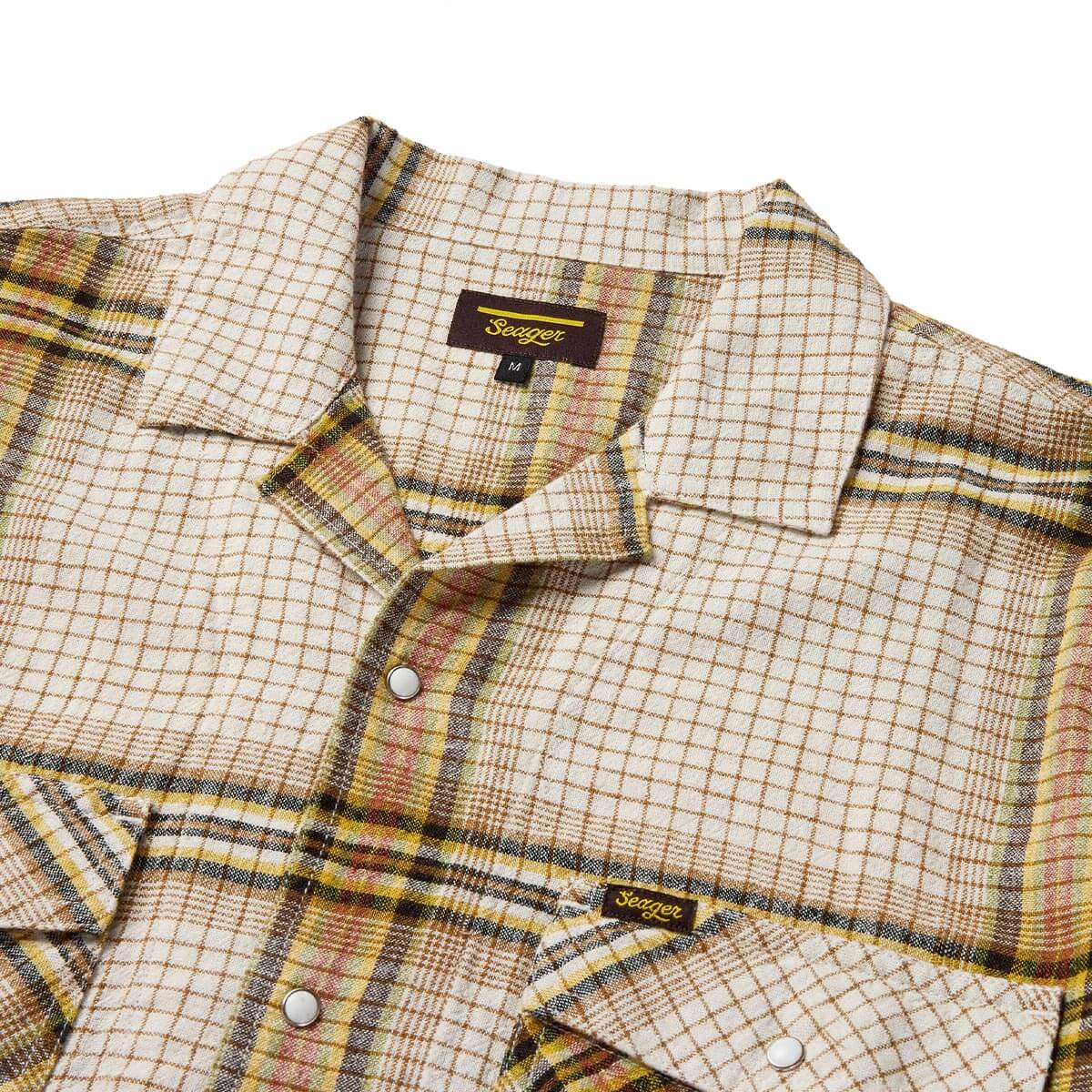 Whippersnapper S/S Shirt White Wash Grid Plaid