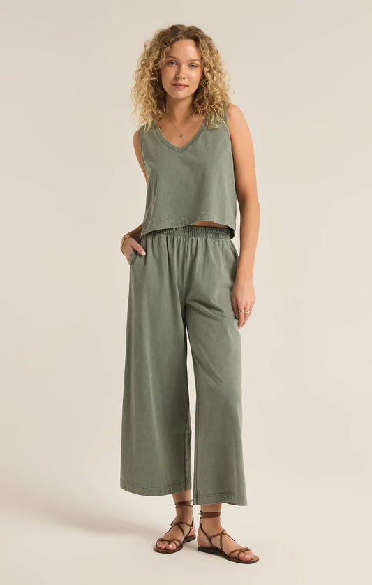 Scout Jersey Flare Pant - Palm Green