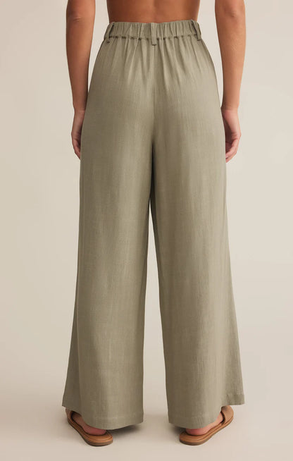 Vista Linen Pant - Dusty Palm