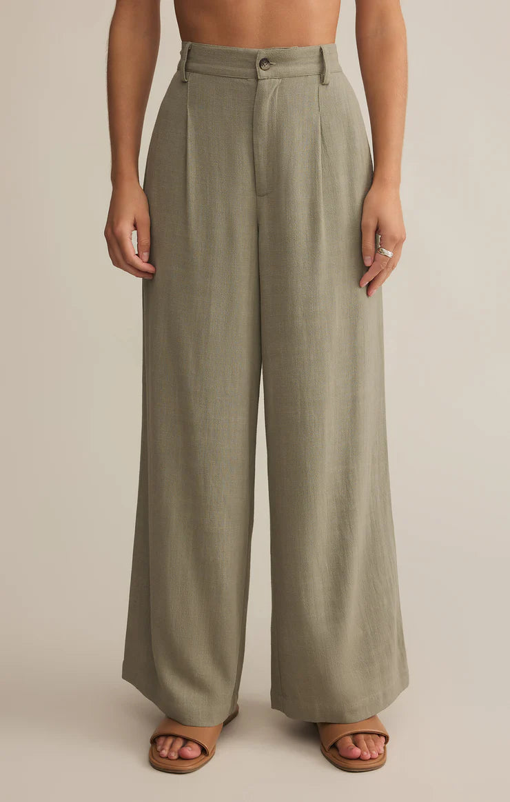 Vista Linen Pant - Dusty Palm