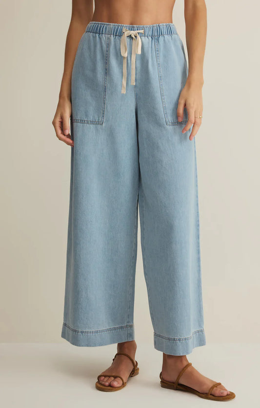 Daycation Denim Utility Pant - Coastal Water