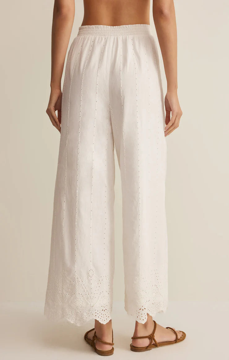 Sea Esta Embroidered Pant - White