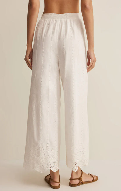 Sea Esta Embroidered Pant - White