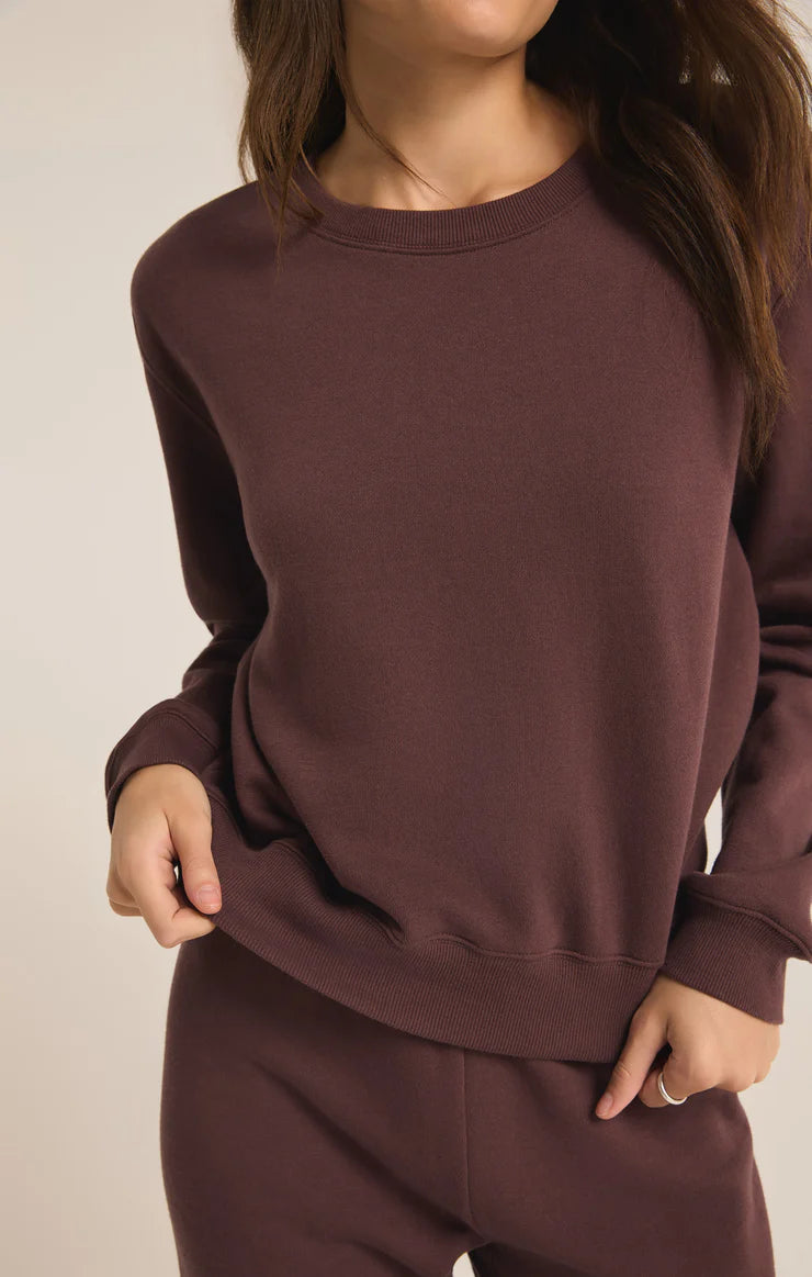 Classic Crew Sweatshirt - Dark Truffle