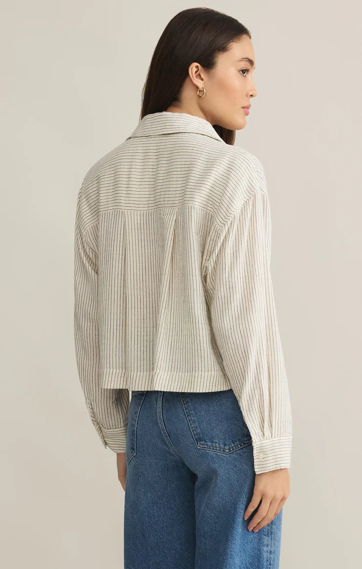 Del Mar Striped Shirt - Natural