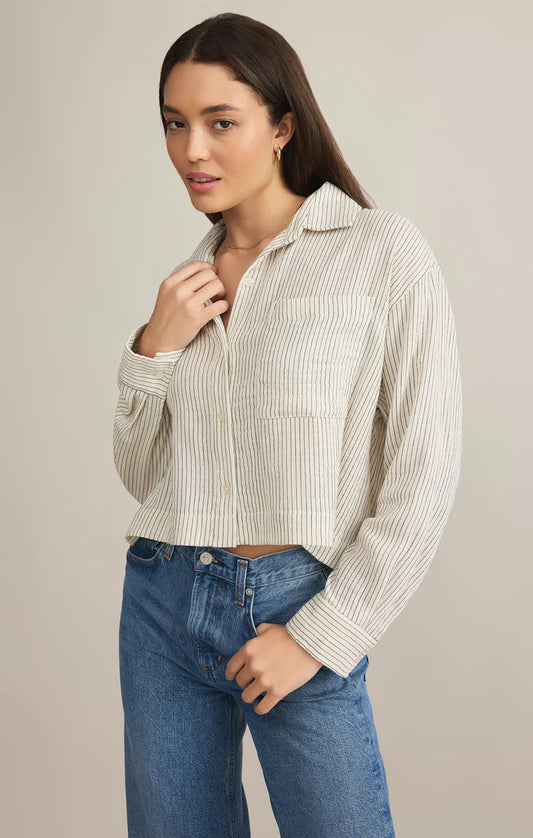 Del Mar Striped Shirt - Natural