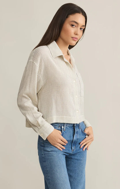 Del Mar Striped Shirt - Natural