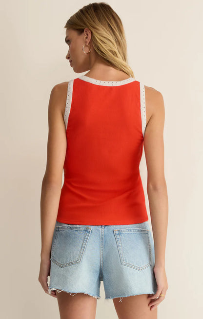 Clarke Rib Tank - Lychee