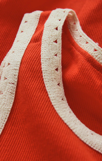 Clarke Rib Tank - Lychee